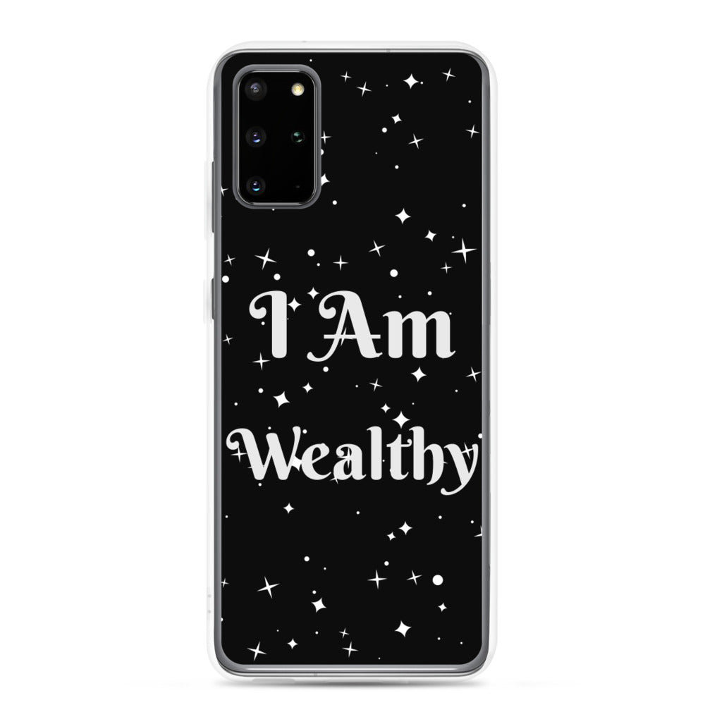 Motivational Samsung Phone  Case " I Am Wealthy" Inspirational saying Samsung phone cases