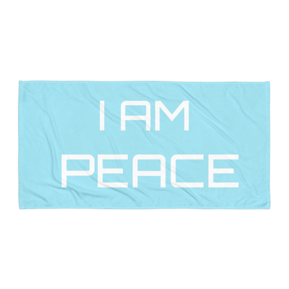 Motivational Towel "I AM PEACE"  Inspiring Law of Affirmation Beach Towel