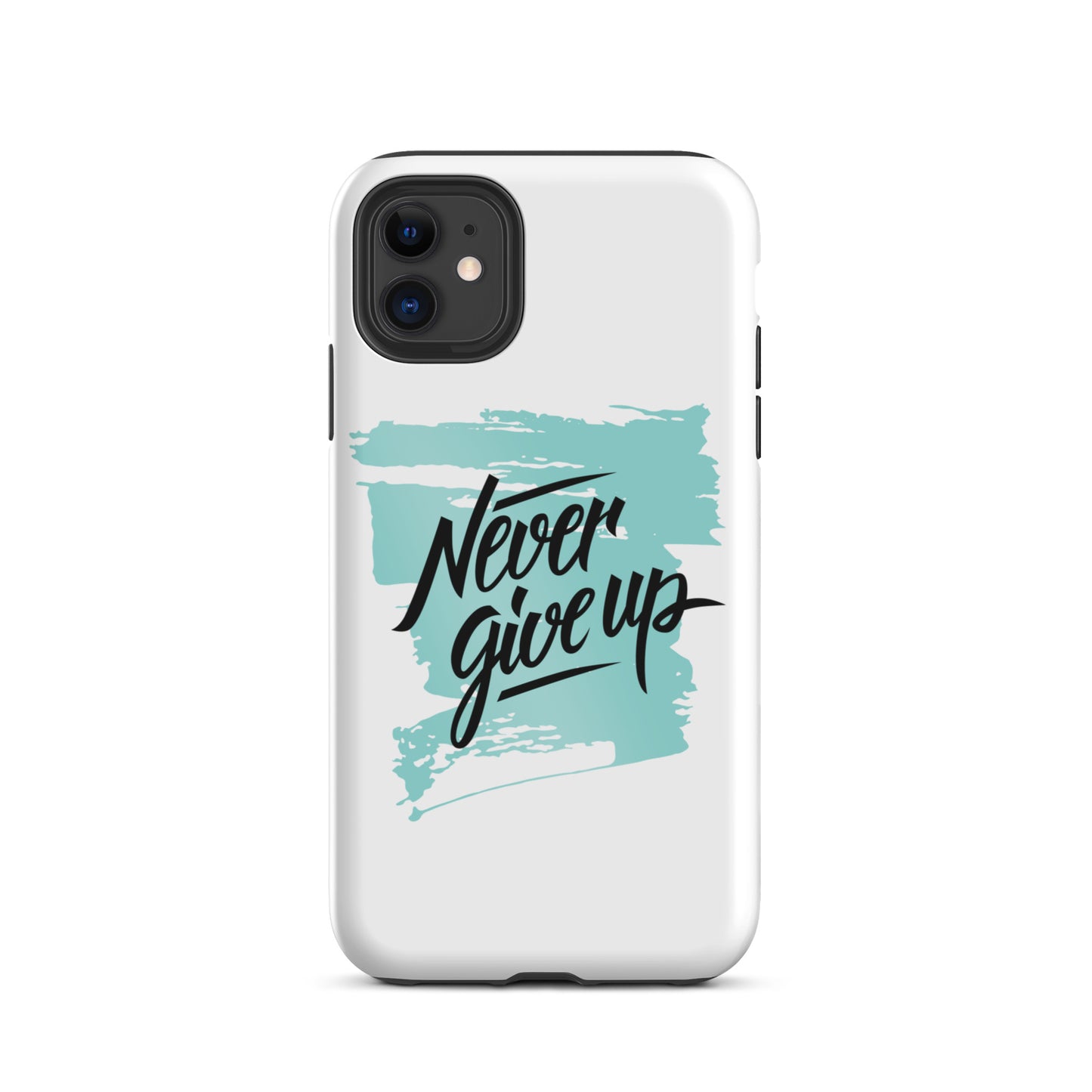 Motivational iPhone case "Never give up" Tough iPhone case