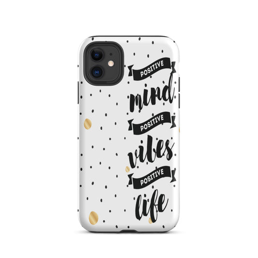 Tough iPhone case, Motivational iPhone Case Mind Vibes Life