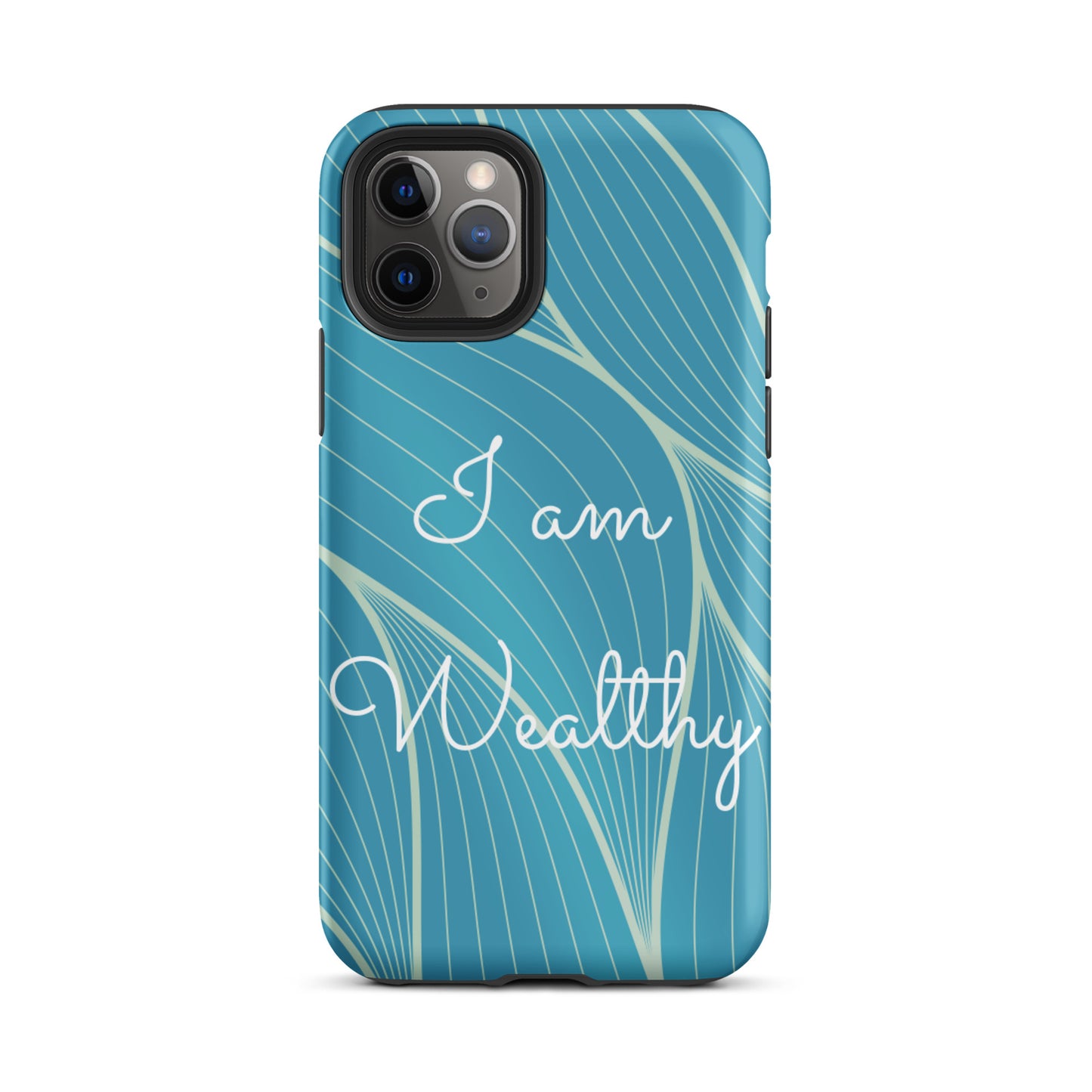 Tough iPhone Case, Motivational iPhone case  "I am Wealthy" Law of Affirmation iPhone Case