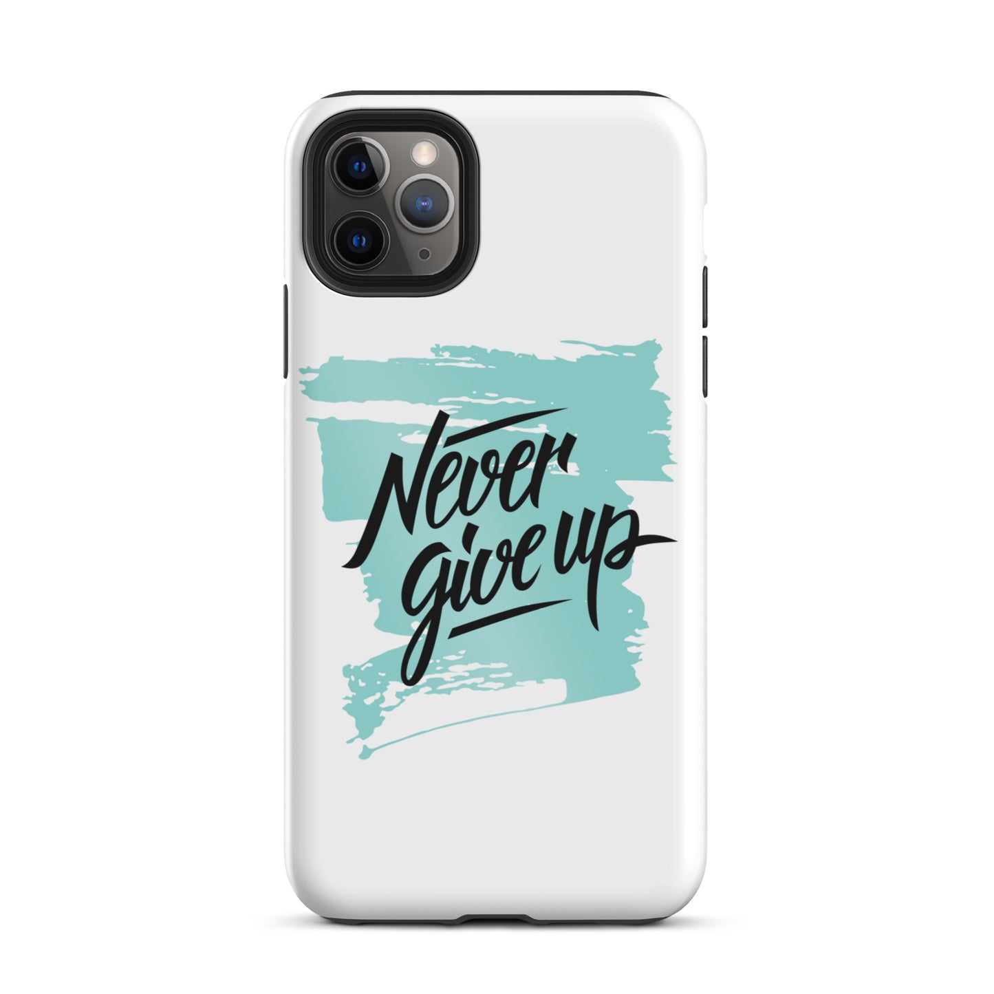 Motivational iPhone case "Never give up" Tough iPhone case