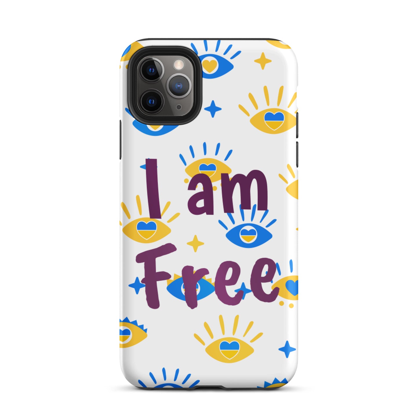 Tough iPhone Case, Motivational Mobile case, Durable Tough iPhone case "I am Free"