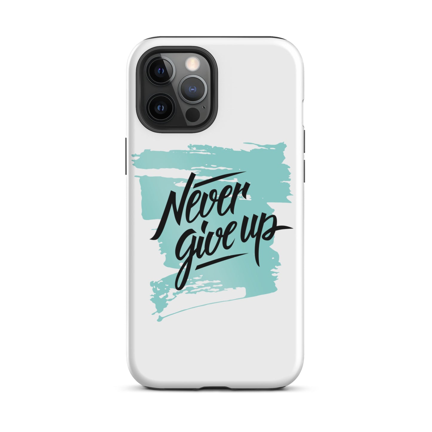 Motivational iPhone case "Never give up" Tough iPhone case