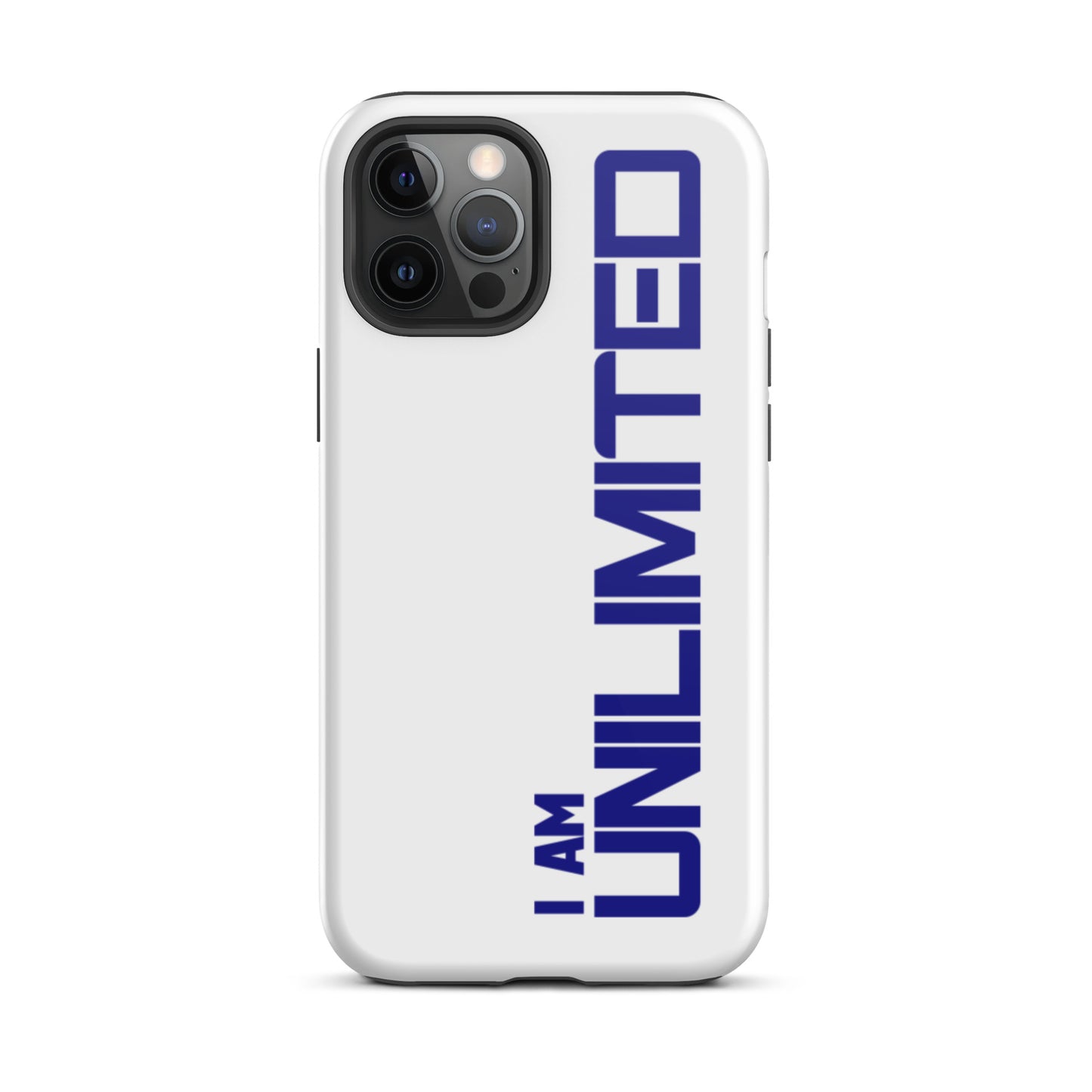 Tough iPhone case " I am Unlimited" Motivational iPhone Case Durable Crack proof Mobile Case