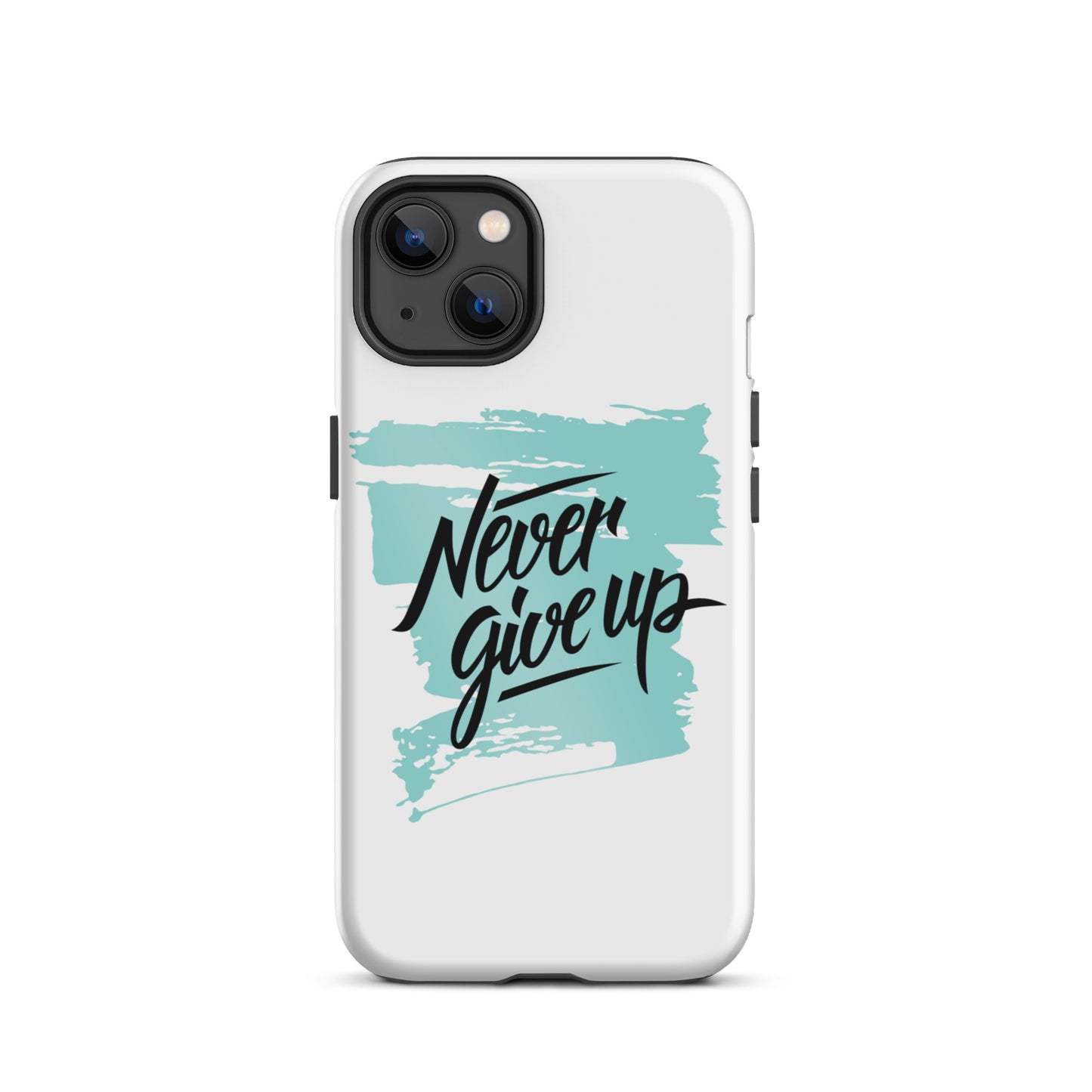 Motivational iPhone case "Never give up" Tough iPhone case