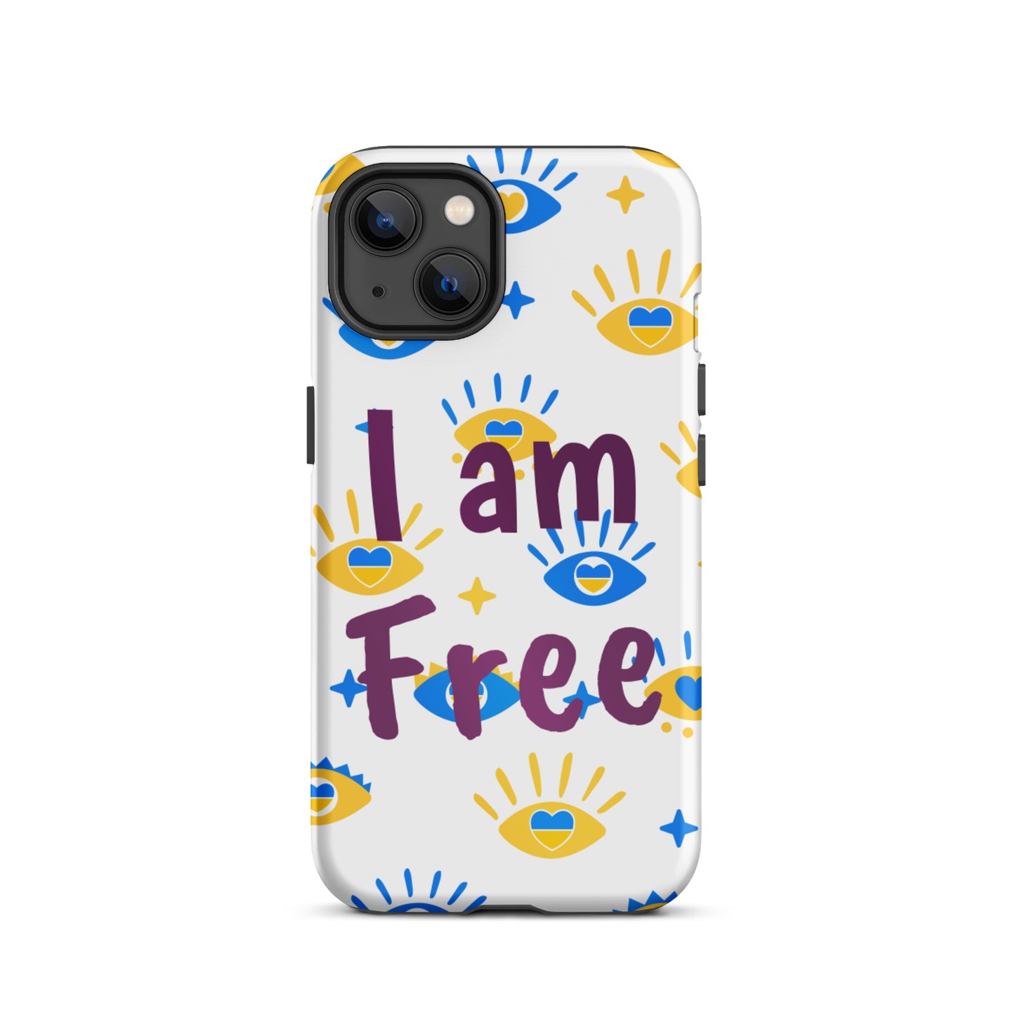 Tough iPhone Case, Motivational Mobile case, Durable Tough iPhone case "I am Free"