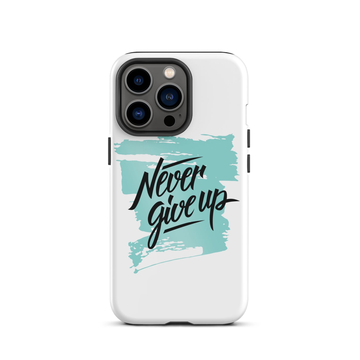 Motivational iPhone case "Never give up" Tough iPhone case