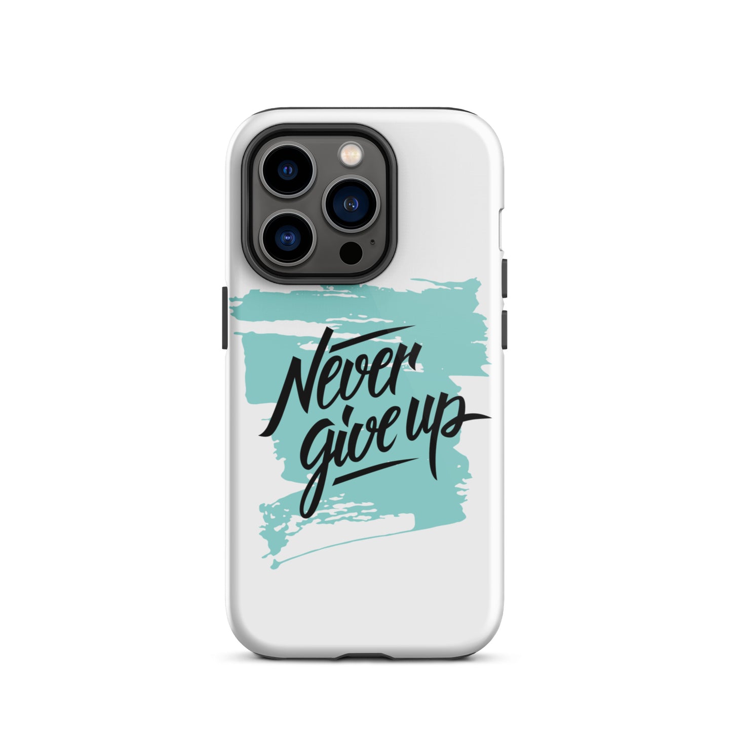 Motivational iPhone case "Never give up" Tough iPhone case