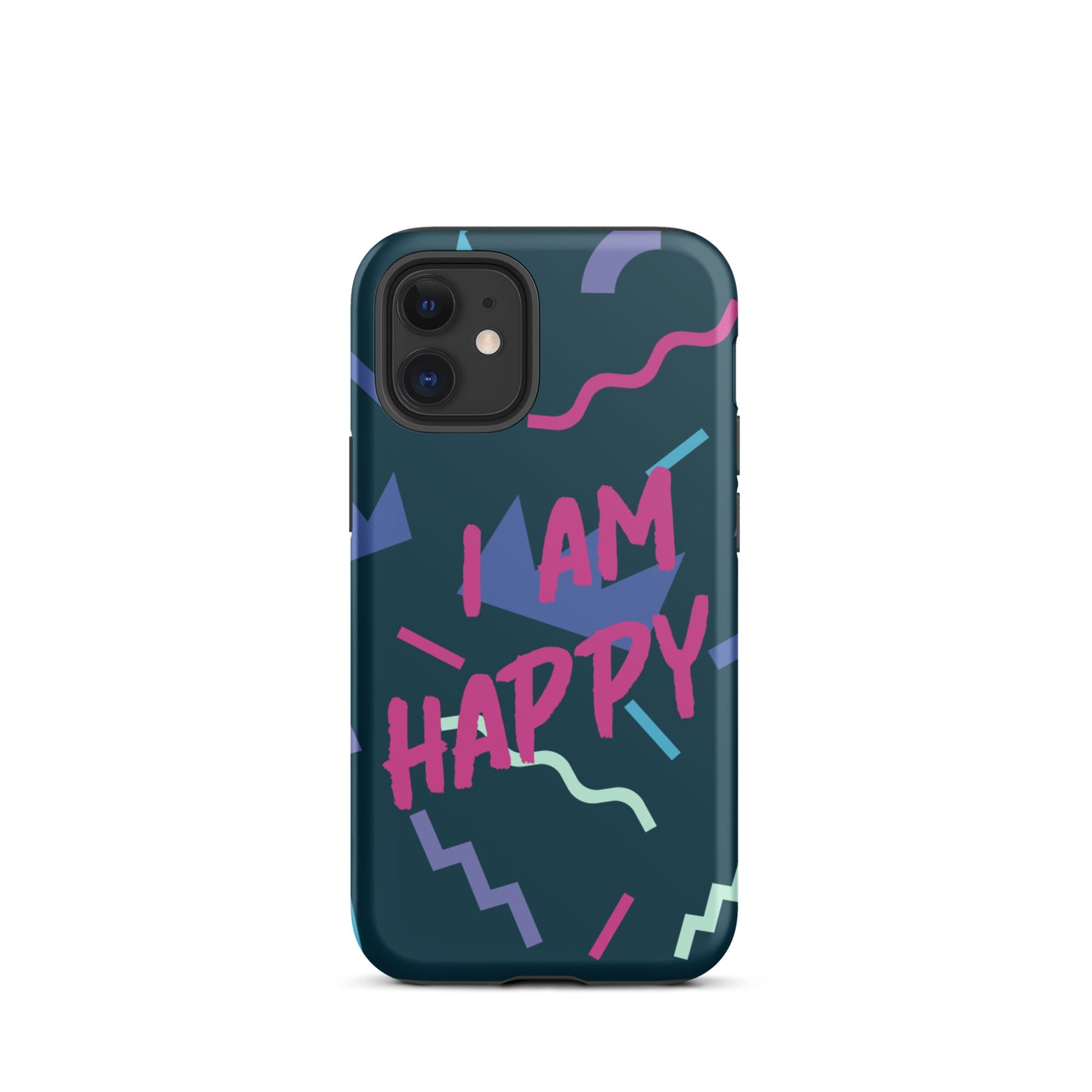 Motivational iPhone Case, Law of Affirmation Mobile Case, Tough iPhone case "I am Happy"