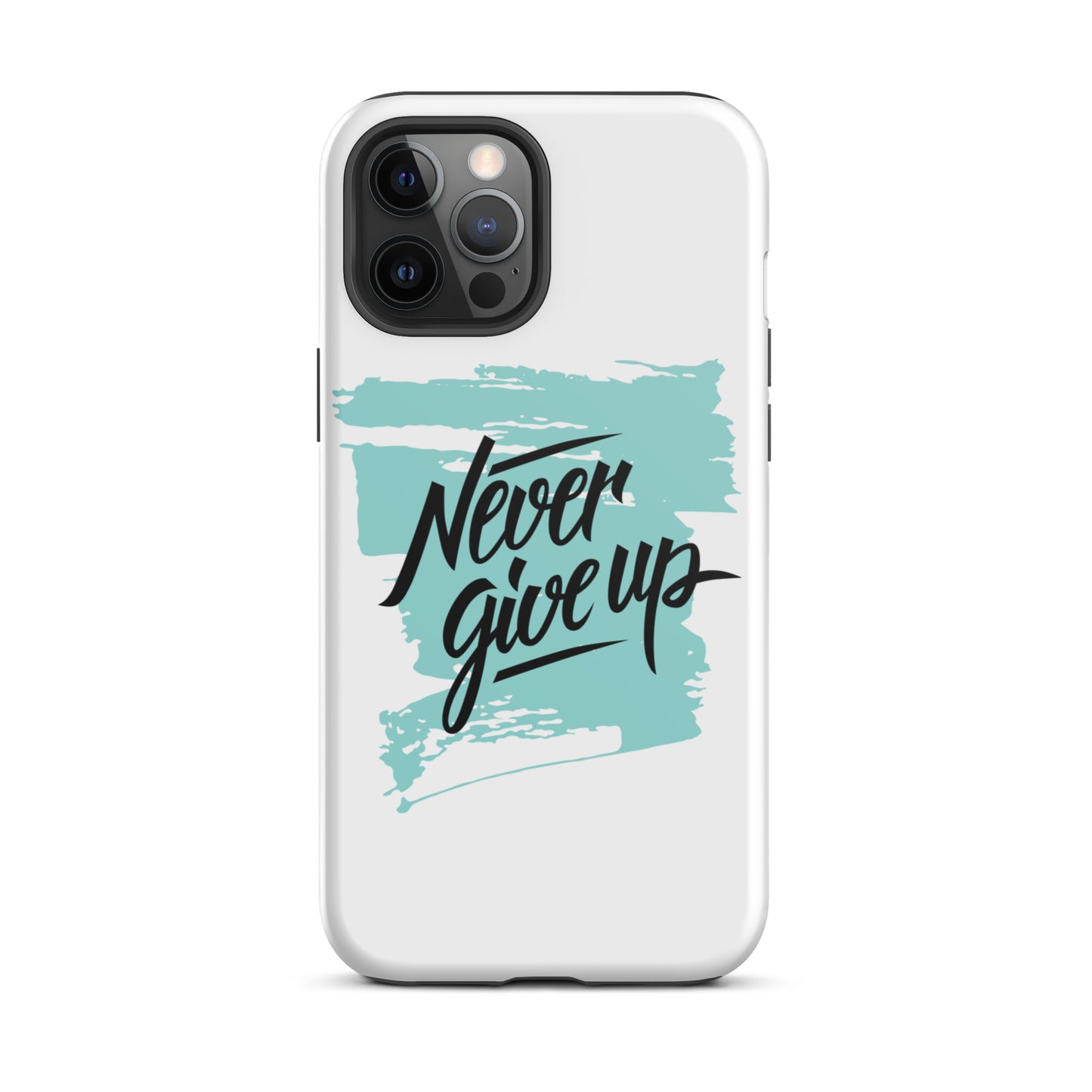 Motivational iPhone case "Never give up" Tough iPhone case