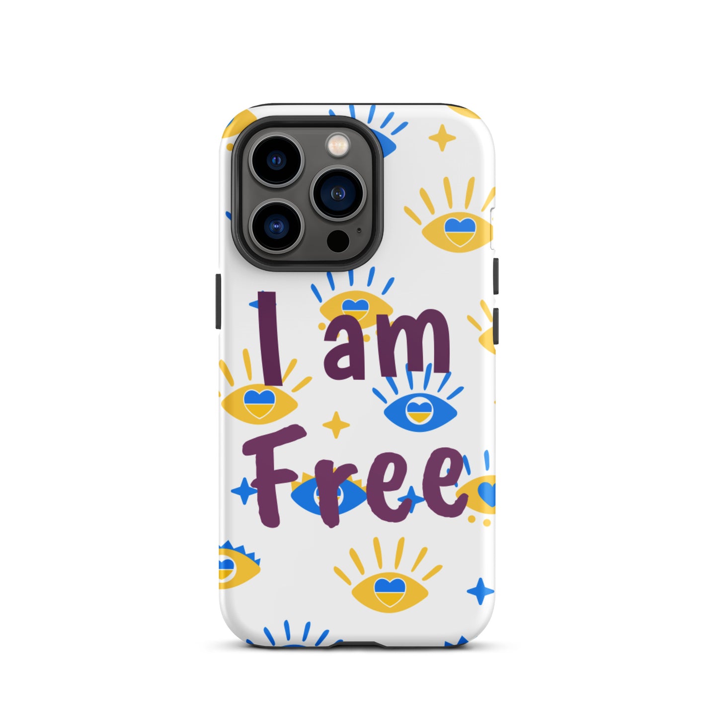 Tough iPhone Case, Motivational Mobile case, Durable Tough iPhone case "I am Free"