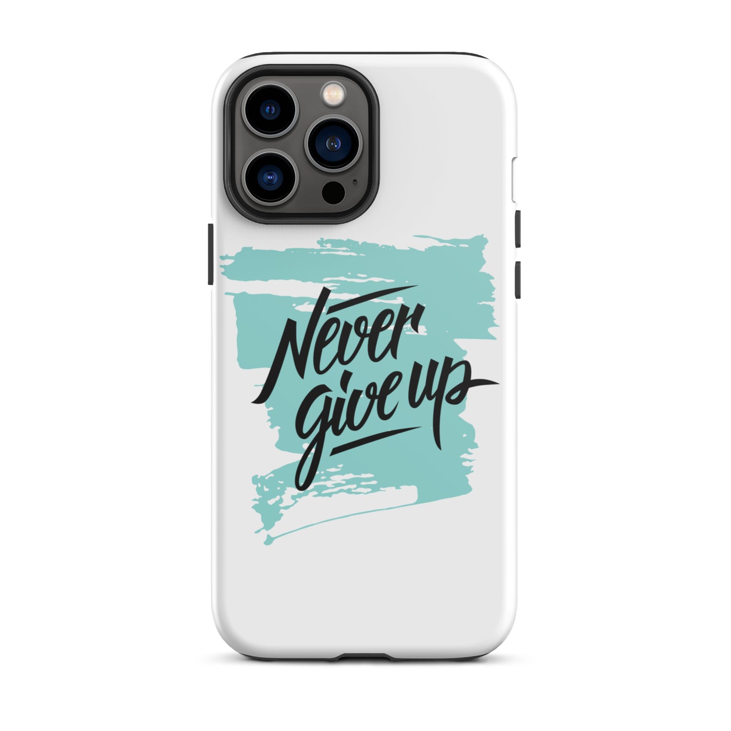 Motivational iPhone case "Never give up" Tough iPhone case