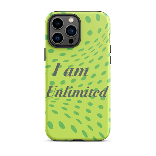 Motivational iPhone Case, Law of affirmation Mobile case Tough iPhone case "I am Unlimited"