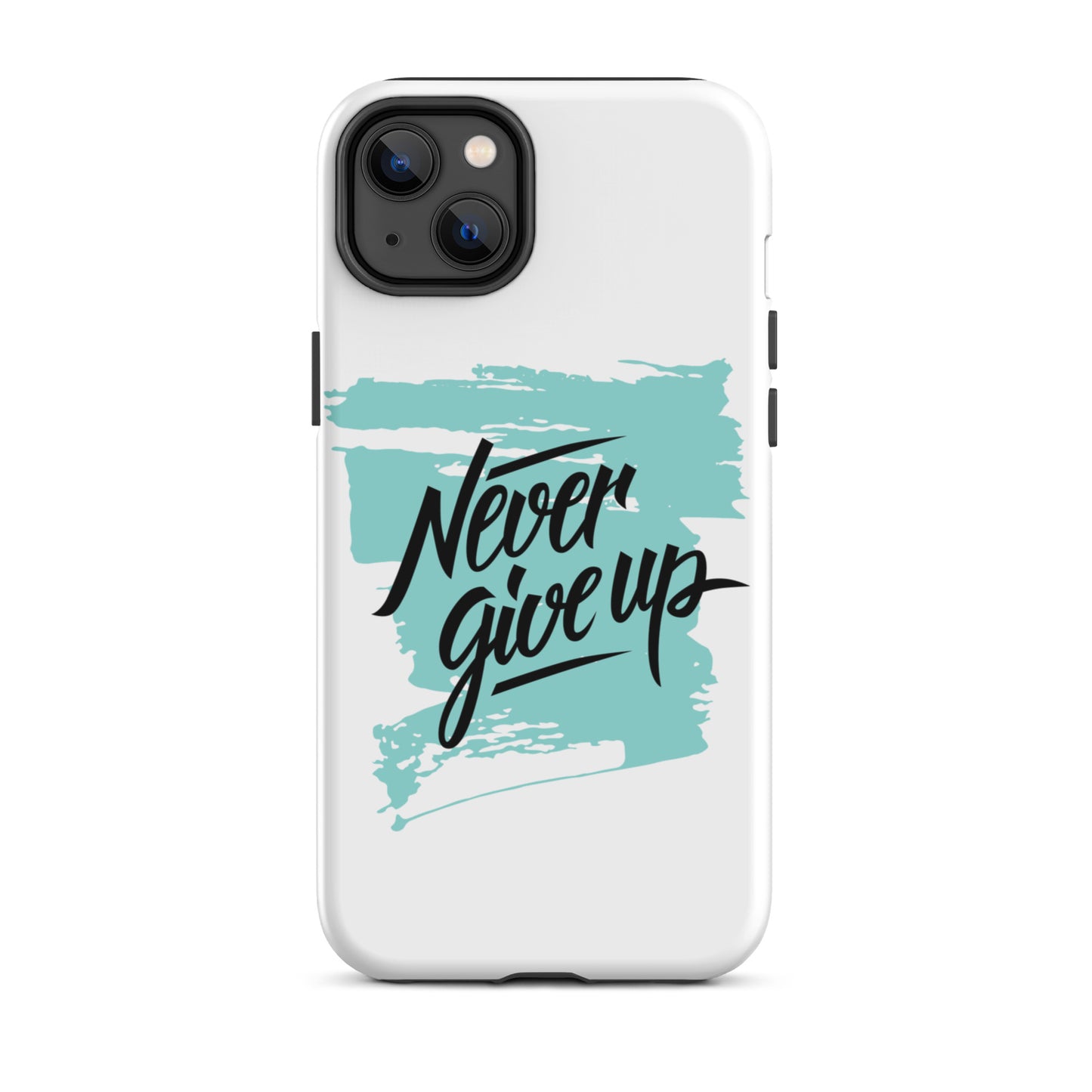 Motivational iPhone case "Never give up" Tough iPhone case