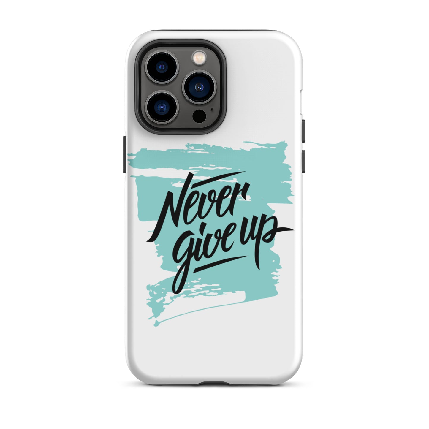 Motivational iPhone case "Never give up" Tough iPhone case