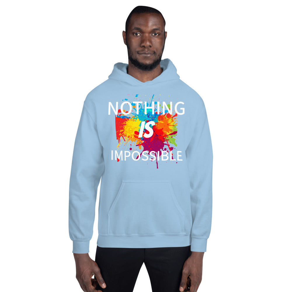 Motivational  Hoodie "NOTHING IS IMPOSSIBLE" Law of Affirmation Unisex Hoodie  with a soft feel