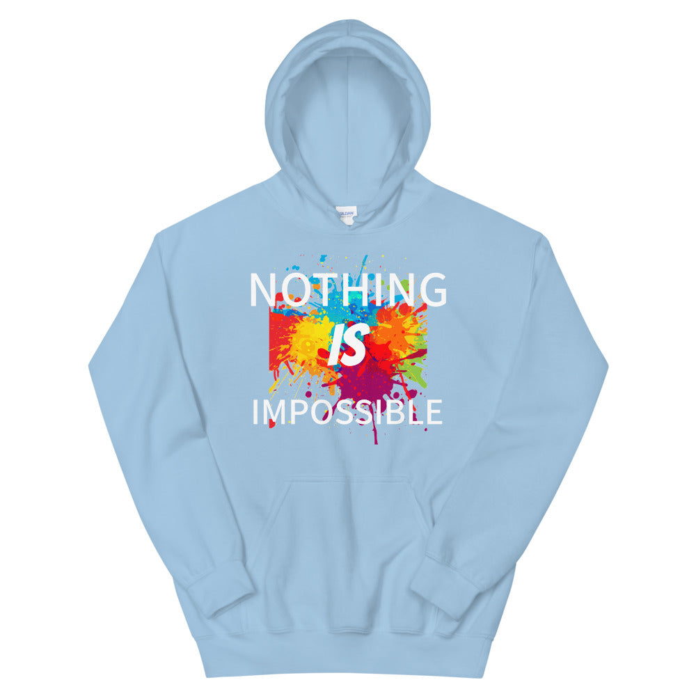 Motivational  Hoodie "NOTHING IS IMPOSSIBLE" Law of Affirmation Unisex Hoodie  with a soft feel