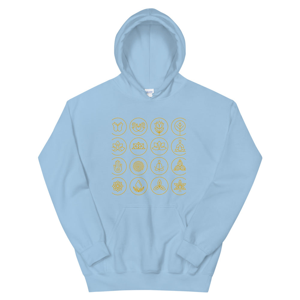 Chakra Unisex Hoodie "Golden Chakra"  customized Chakra life  Unisex Hoodie