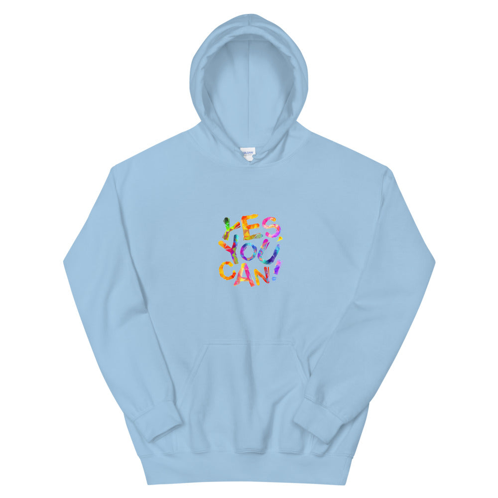 Motivational Hoodie "Yes You Can" Inspiring Law of Affirmation Unisex  Hoodie