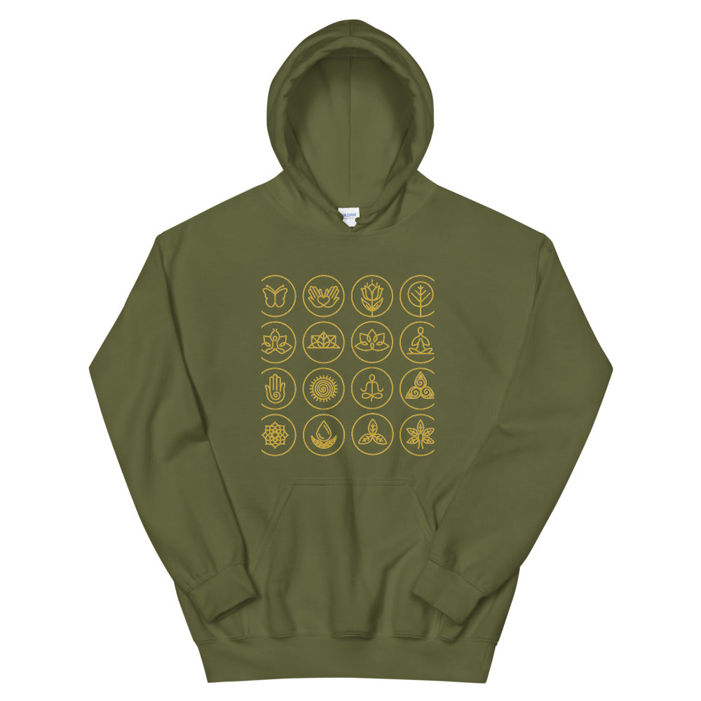 Chakra Unisex Hoodie "Golden Chakra"  customized Chakra life  Unisex Hoodie