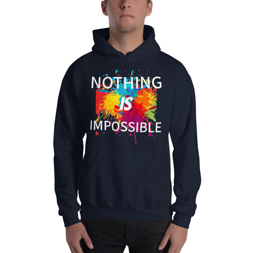 Motivational  Hoodie "NOTHING IS IMPOSSIBLE" Law of Affirmation Unisex Hoodie  with a soft feel