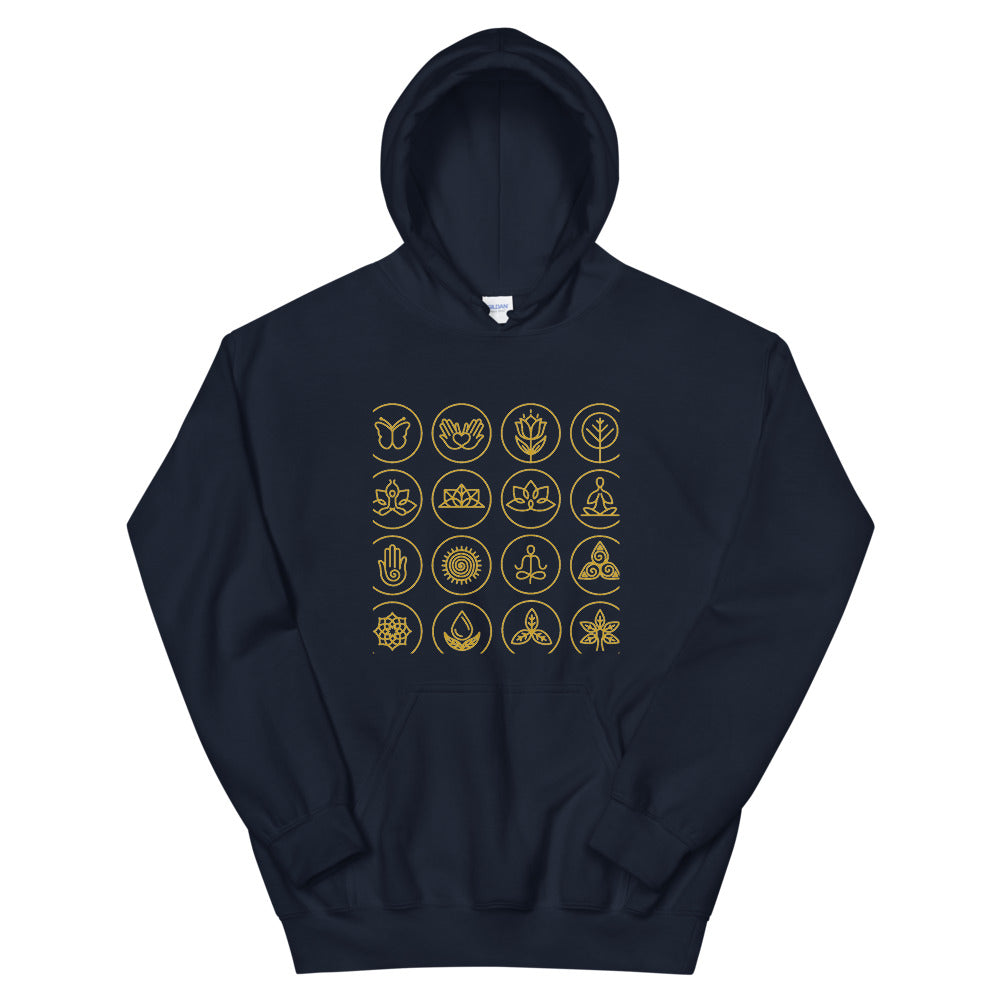 Chakra Unisex Hoodie "Golden Chakra"  customized Chakra life  Unisex Hoodie