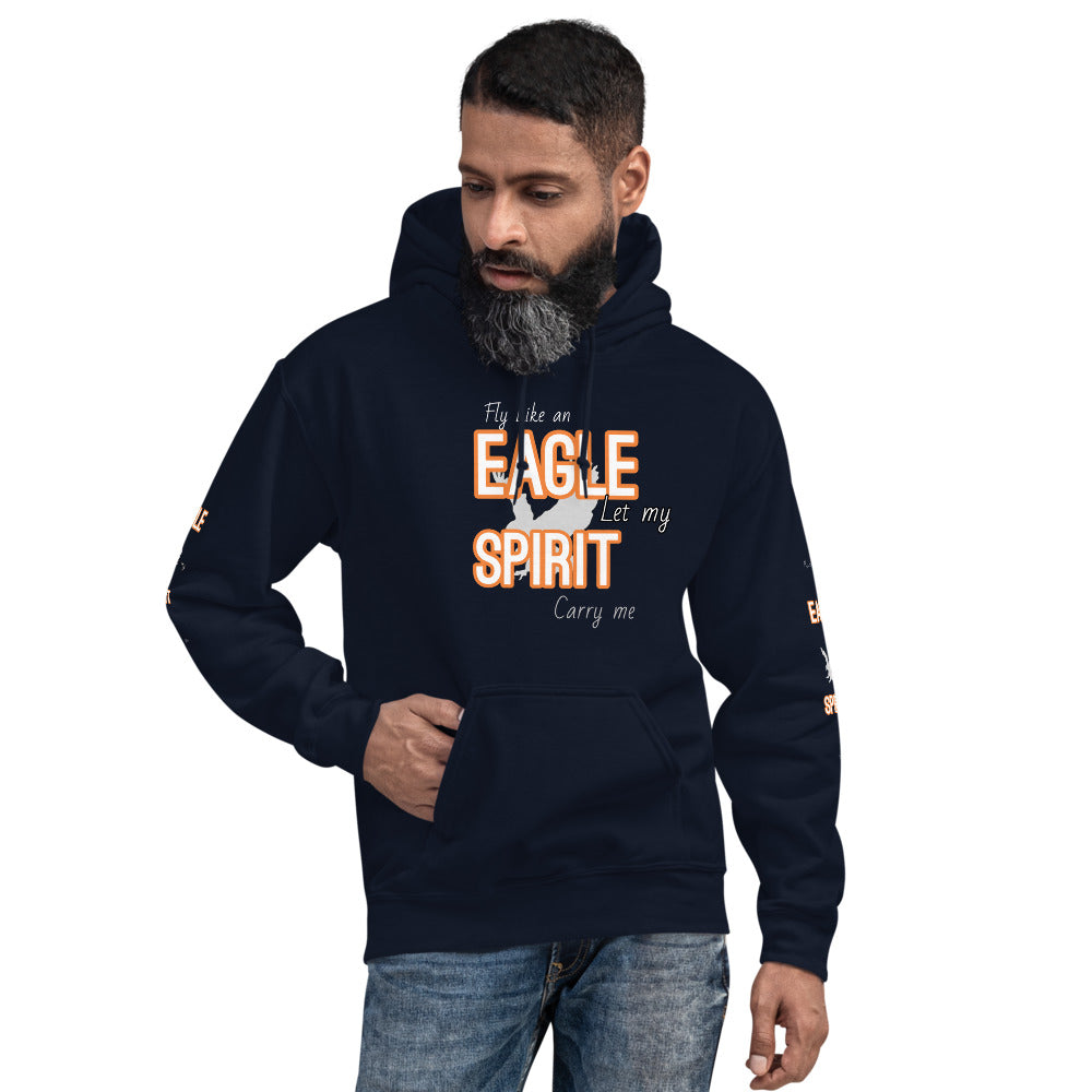 Motivational Hoodie " Fly Like Eagle" Inspirational Unisex Hoodie