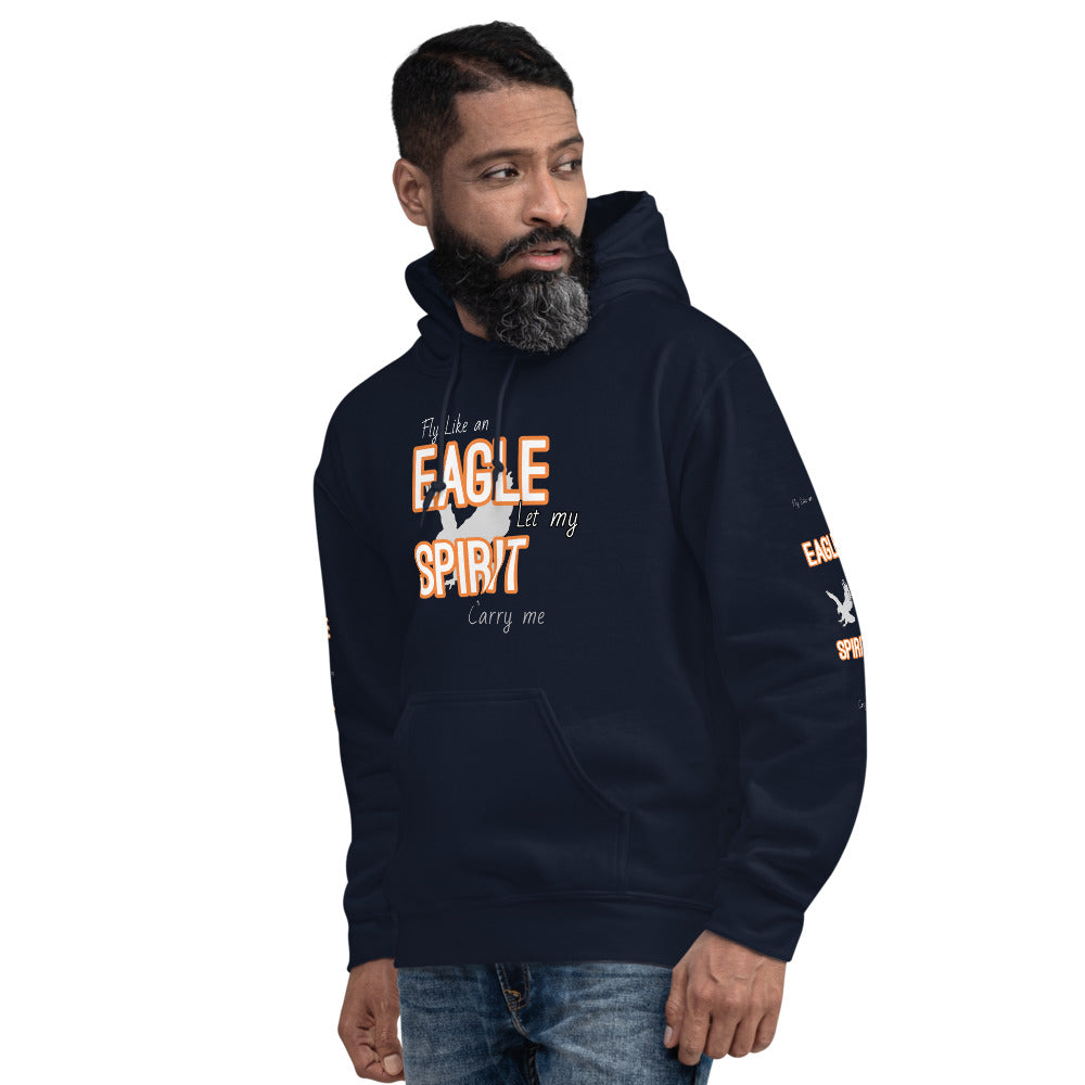 Motivational Hoodie " Fly Like Eagle" Inspirational Unisex Hoodie