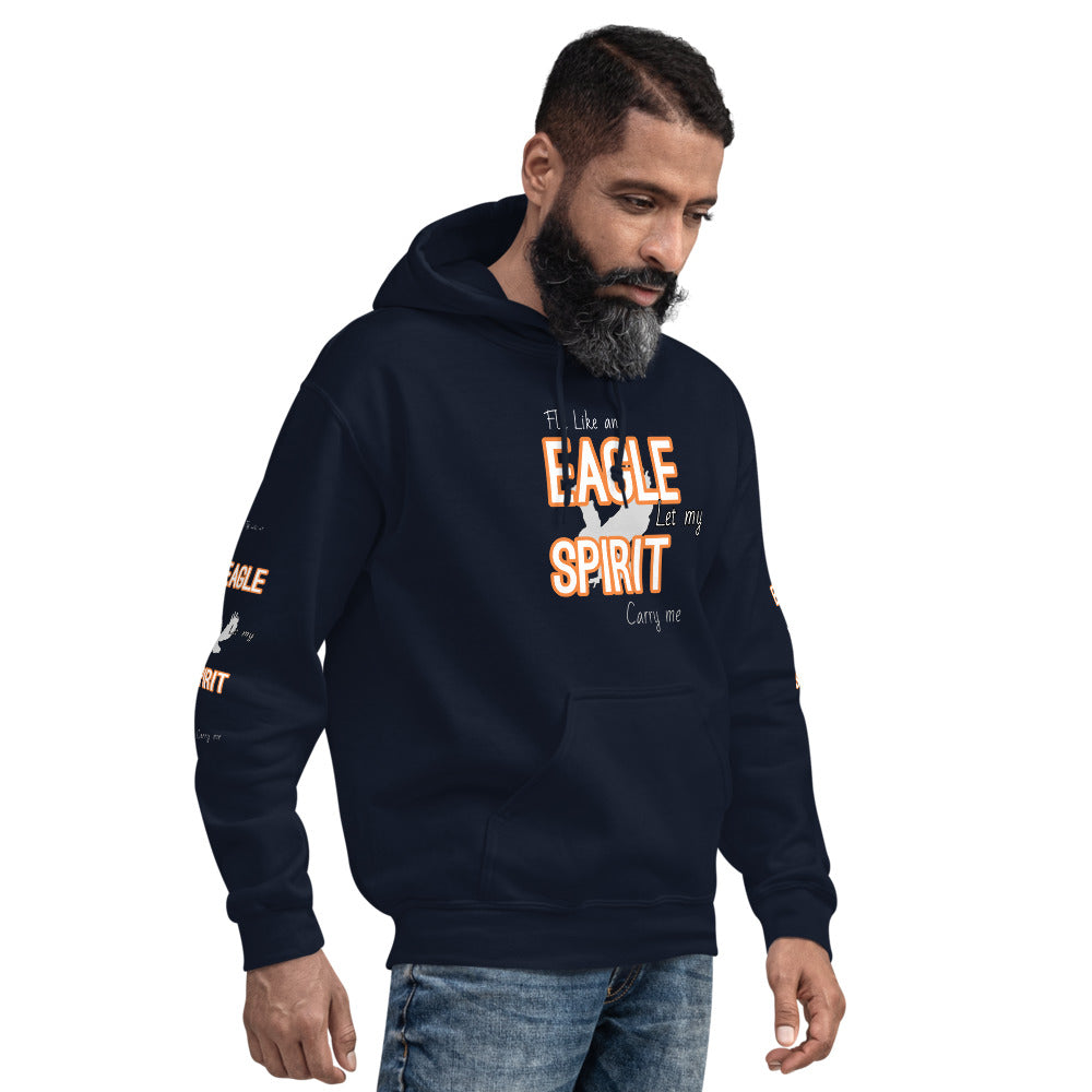 Motivational Hoodie " Fly Like Eagle" Inspirational Unisex Hoodie