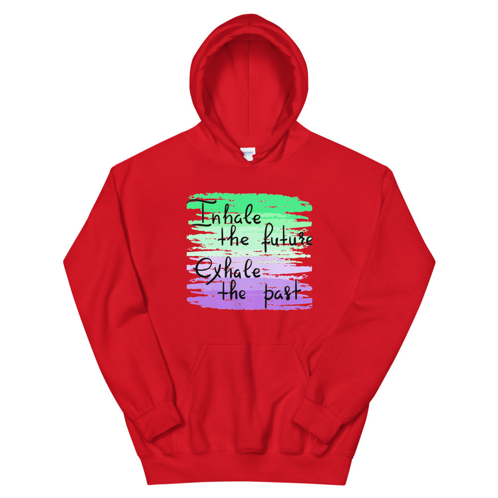 Motivational Hoodie "INHALE THE FUTURE" Positive  Inspiring Unisex Hoodie