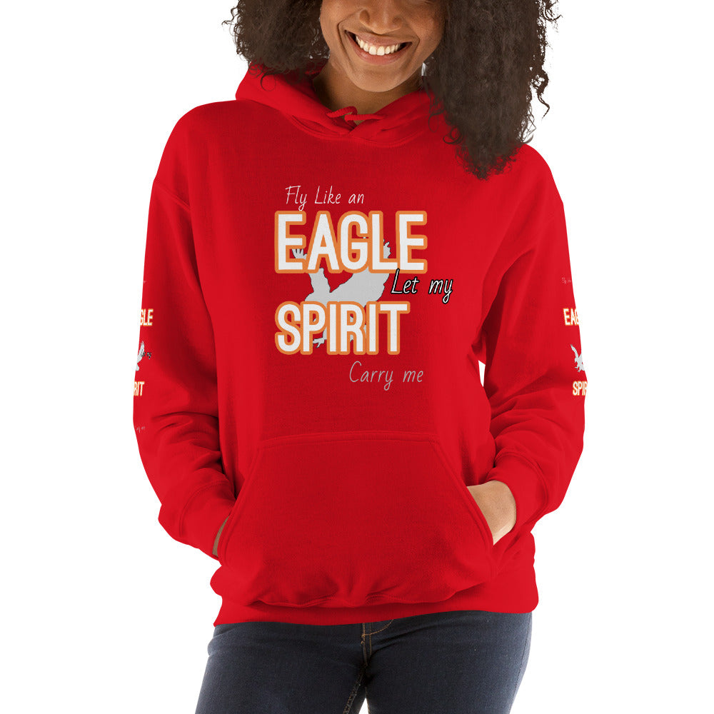 Motivational Hoodie " Fly Like Eagle" Inspirational Unisex Hoodie