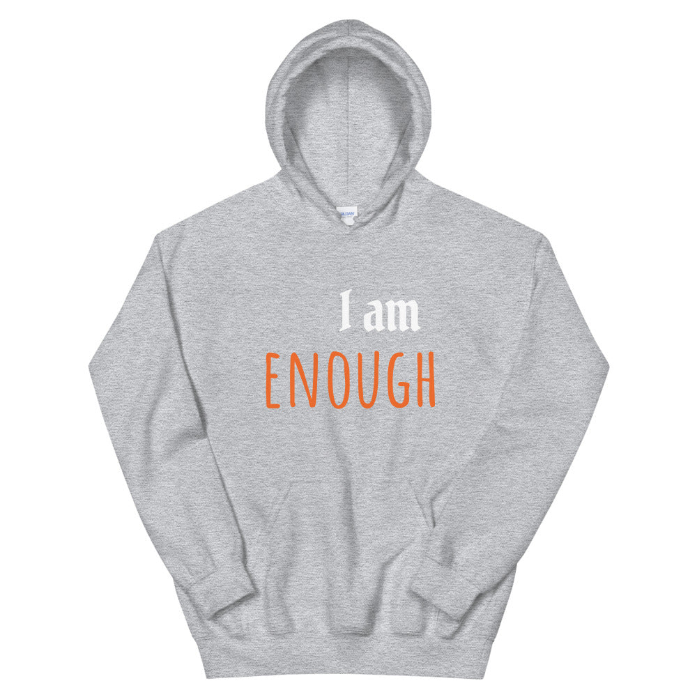 Motivational Hoodie " I am Enough" Customized Law of Affirmation Unisex Hoodie