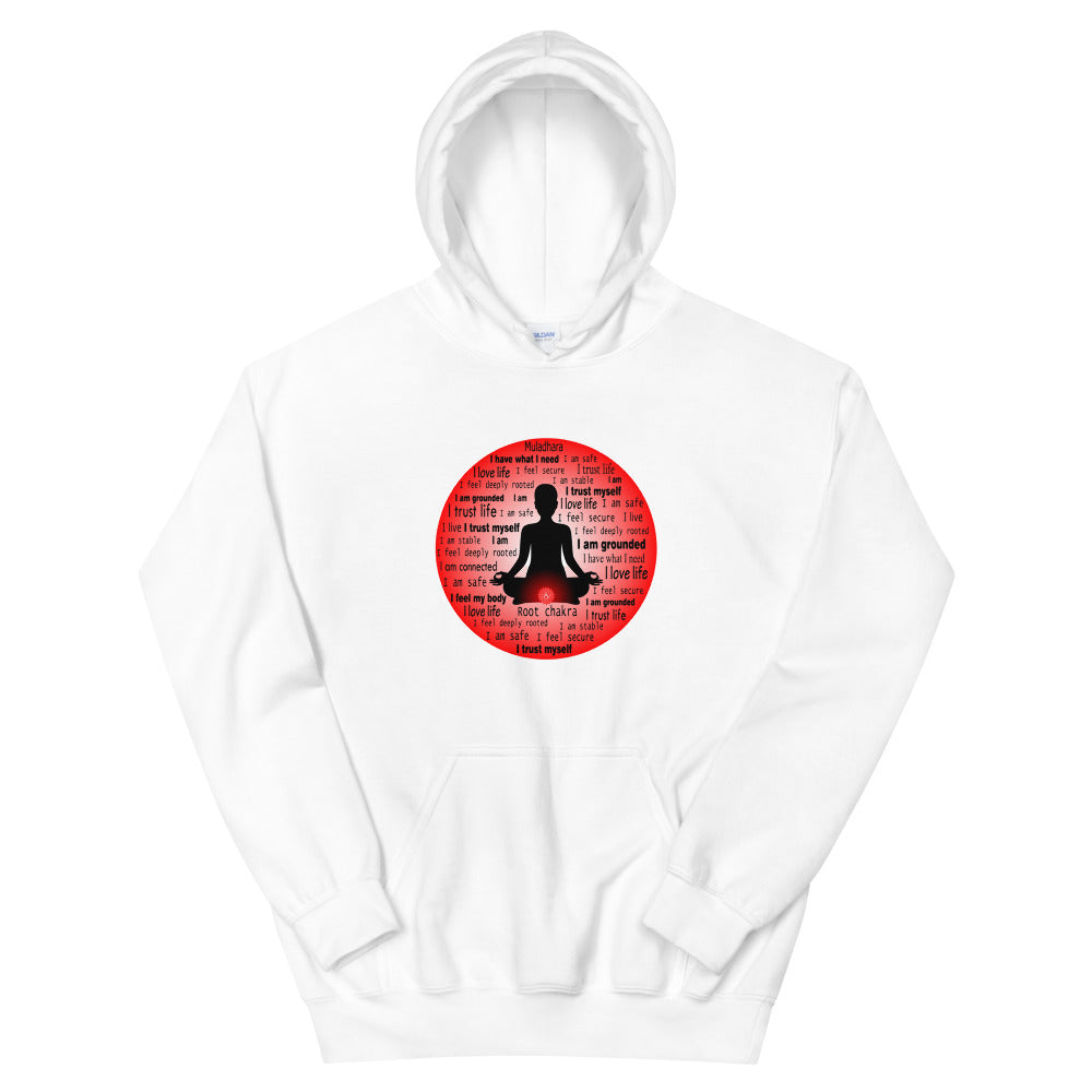 Chakra Unisex Hoodie "I HAVE WHAT I NEED - RED" Yoga Meditation Unisex Hoodie