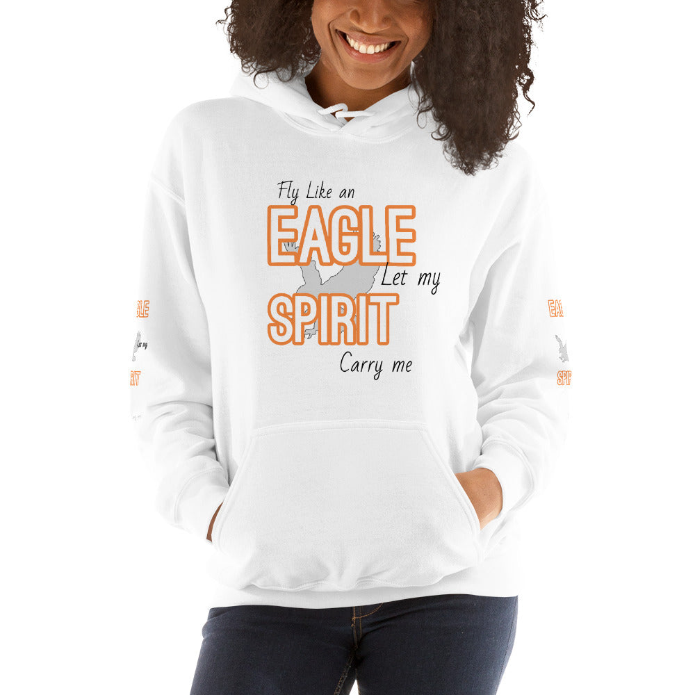 Motivational Hoodie " Fly Like Eagle" Inspirational Unisex Hoodie