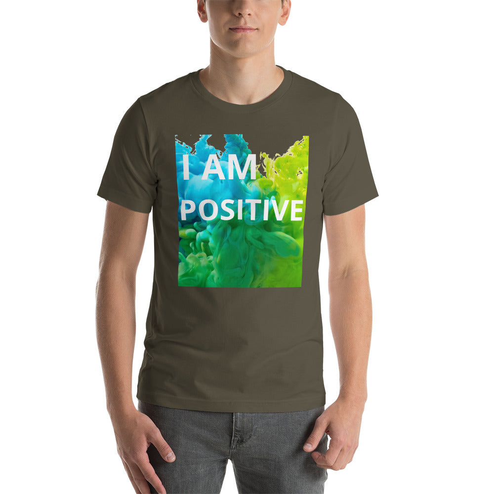 Motivational T-Shirt " I AM POSITIVE" Law of Affirmation Short-Sleeve Unisex T-Shirt