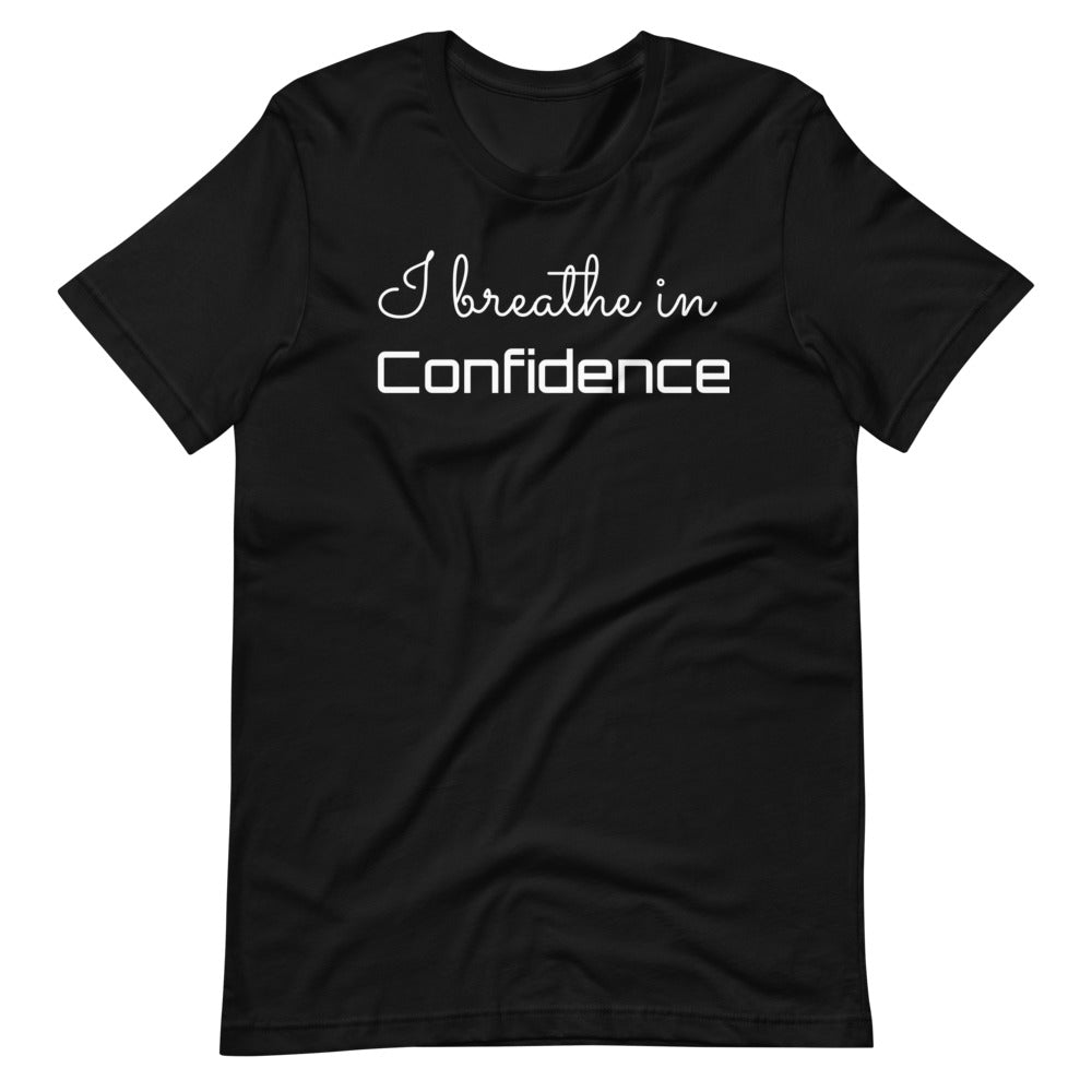 Motivational T-Shirt "Breathe Confidence" Law of Affirmation Short-Sleeve Unisex T-Shirt