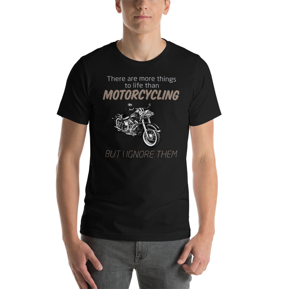 Motorcycling Funny T-Shirt "Motorcycling Lover" Customized Short-Sleeve Unisex T-Shirt for Motorcycling Lover