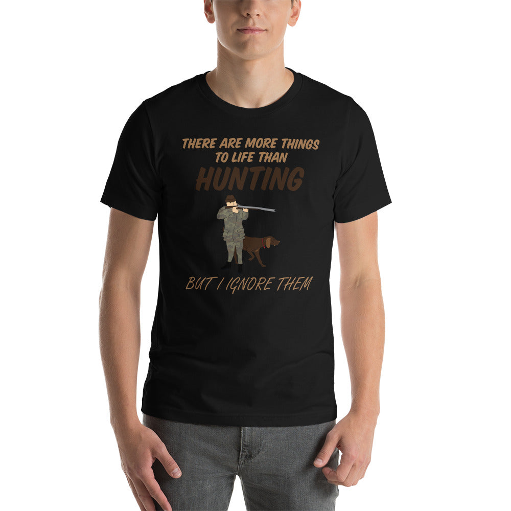 Hunting Funny T-Shirt "I Love Hunting" Customized Short-Sleeve Unisex T-Shirt for Hunting Lover