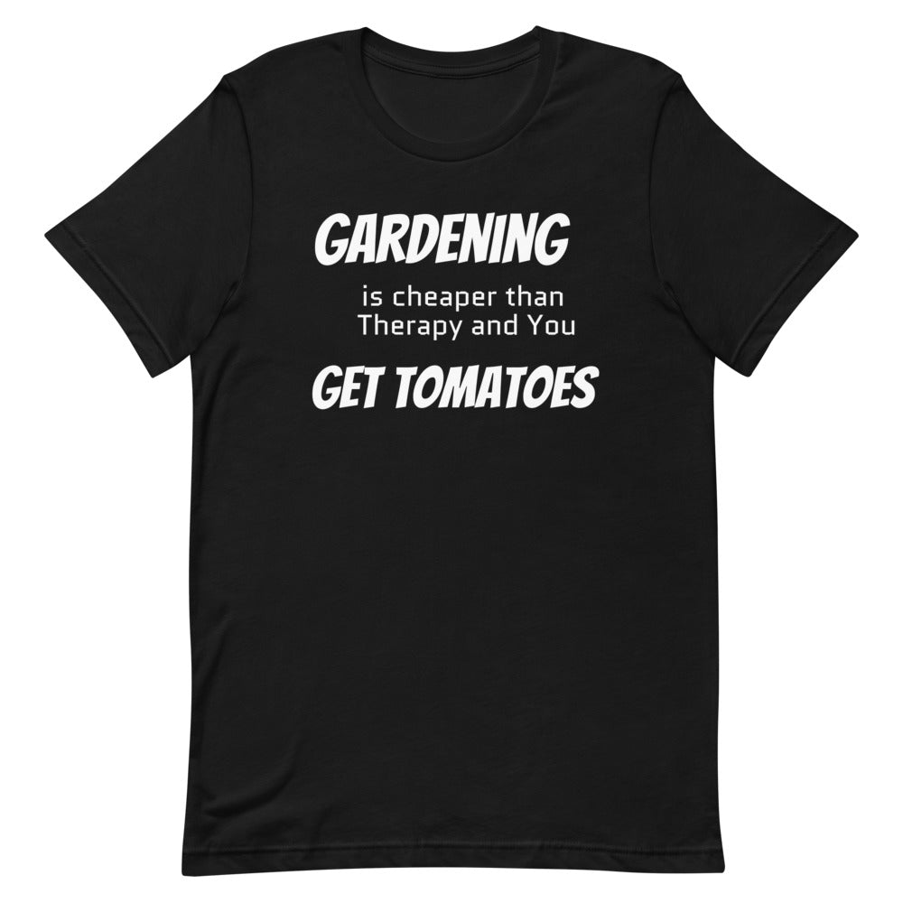 Funny Gardening T-Shirt "Gardening Therapy" Customized Funny Gardening Short-Sleeve Unisex T-Shirt