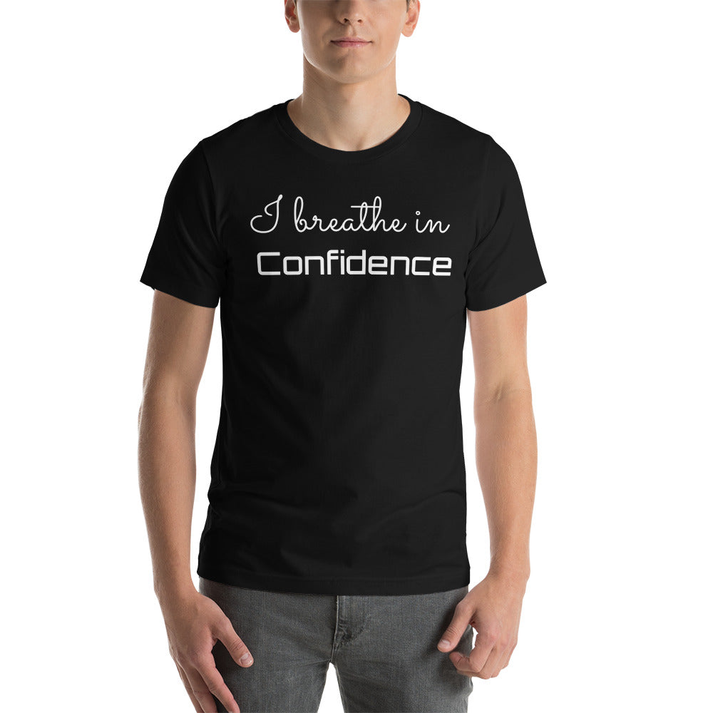 Motivational T-Shirt "Breathe Confidence" Law of Affirmation Short-Sleeve Unisex T-Shirt