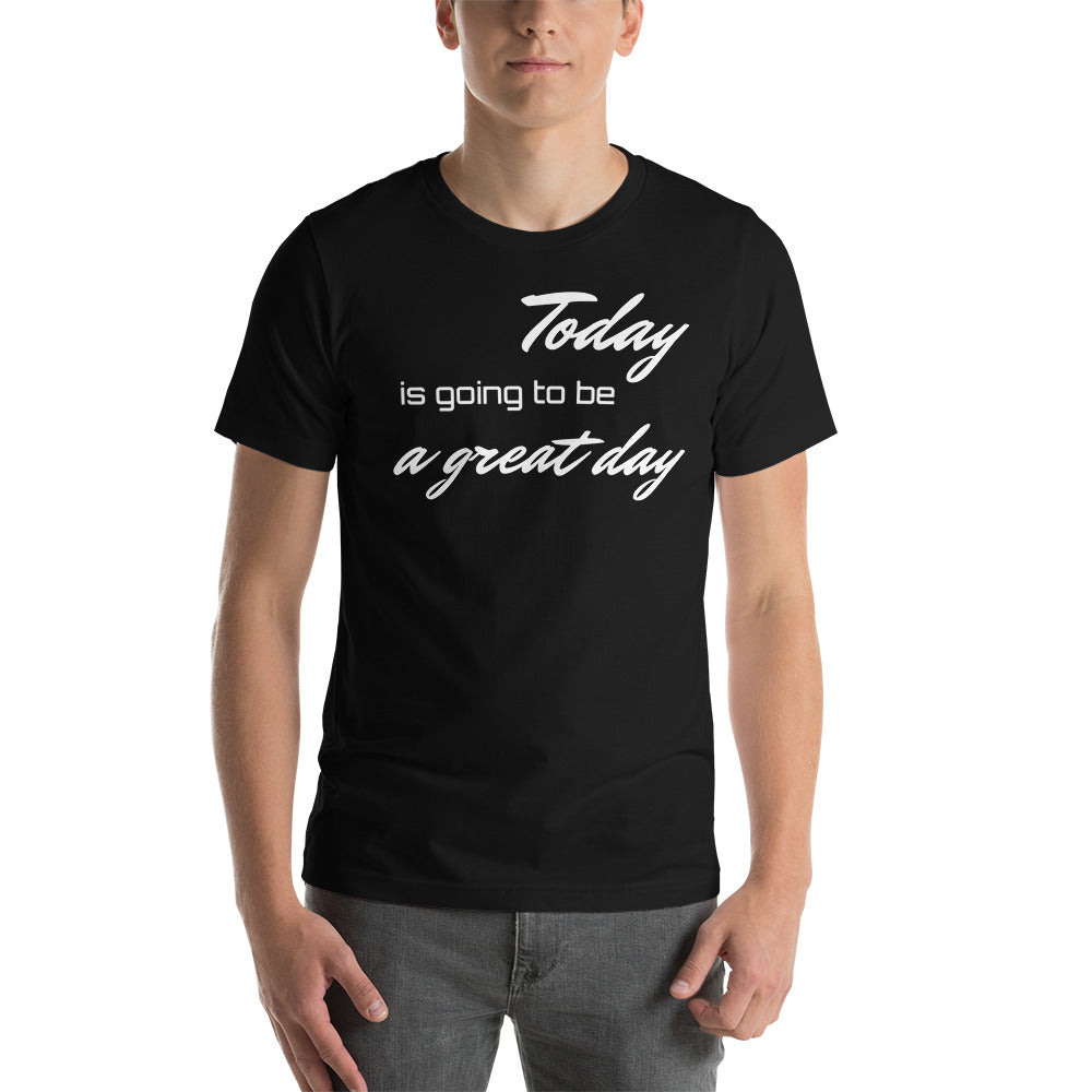 Motivational T-Shirt "A Great Day" Inspiring Law of Affirmation Short-Sleeve Unisex T-Shirt