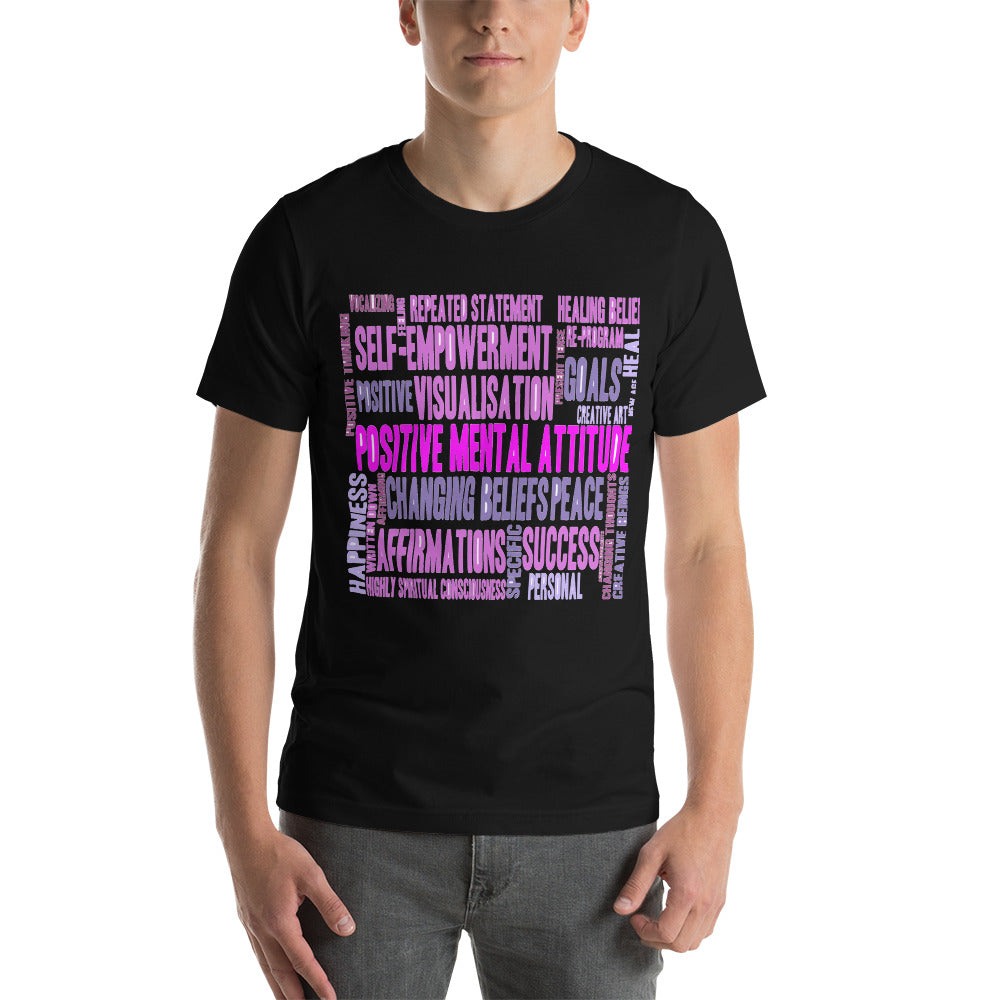 Motivational T-Shirt "Positive Mental" Law of Affirmation Short-Sleeve Unisex T-Shirt