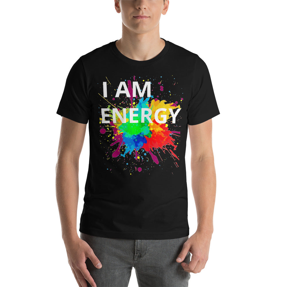 Motivational Unisex T-Shirt "I AM ENERGY" Law of Affirmation Short-Sleeve Unisex T-Shirt