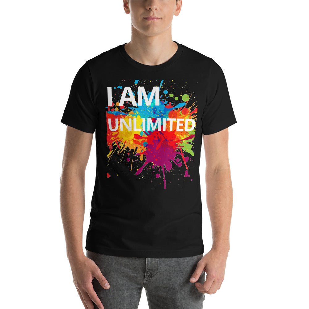 Motivational T-Shirt " I AM UNLIMITED" Law of Affirmation Short Sleeve Unisex T-Shirt