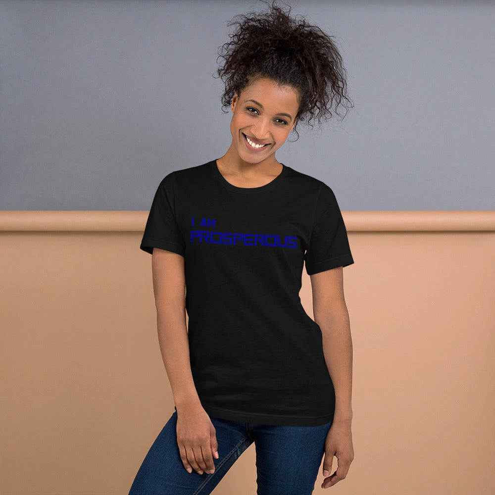 Motivational Unisex T-Shirt "I AM PROSPEROUS" Law of Attraction Short-Sleeve T-Shirt