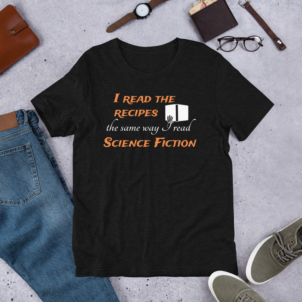 Funny Cooking T-Shirt "I Read Recipe" Customized Short-Sleeve Unisex T-Shirt for Cooking Lovers