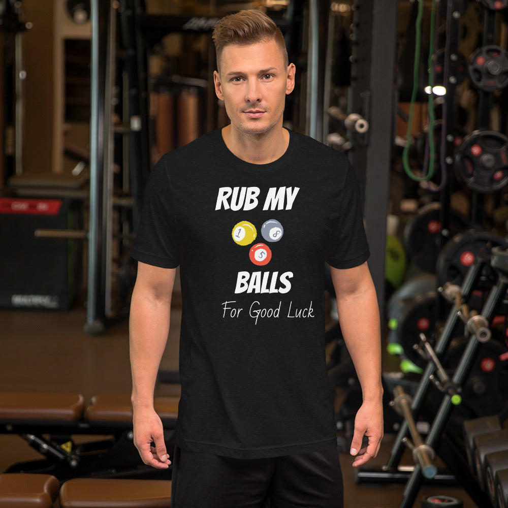 Funny Billiard T-shirt "Rub My Balls"  Unisex T-Shirt for Billiard player & Fans