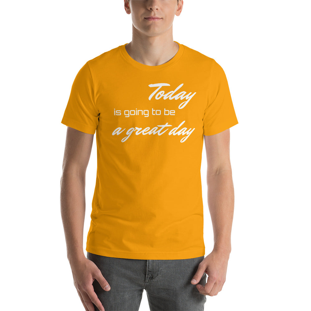 Motivational T-Shirt "A Great Day" Inspiring Law of Affirmation Short-Sleeve Unisex T-Shirt