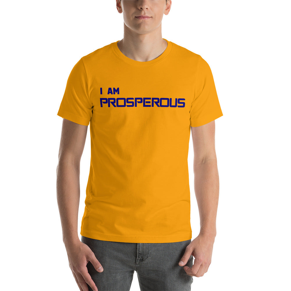 Motivational Unisex T-Shirt "I AM PROSPEROUS" Law of Attraction Short-Sleeve T-Shirt